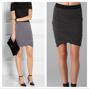 T by Alexander Wang Charcoal Gray and Black Knitwear Mini Skirt, XS